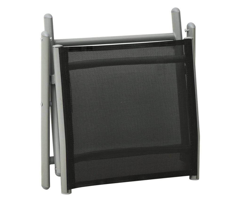 Set vrtnega pohištva, 3 kosi, srebrna tekstilena in aluminij - 10