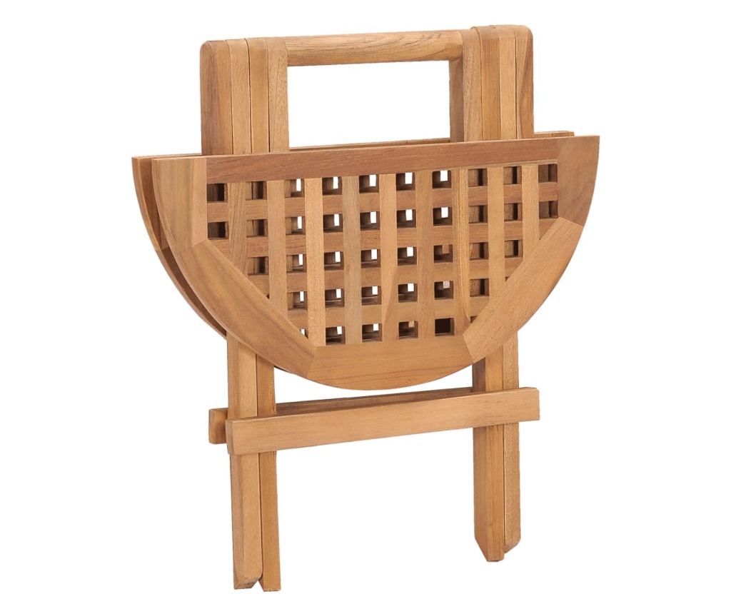 Sklopivi vrtni stol 50 x 50 x 50 cm od masivne tikovine - 8