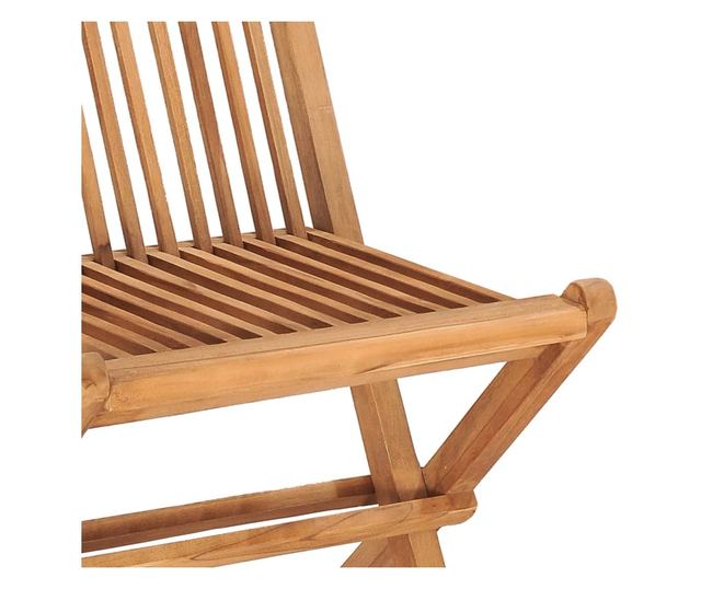 Sklopivi vanjski namještaj, 7 dijelova, masivno tikovo drvo