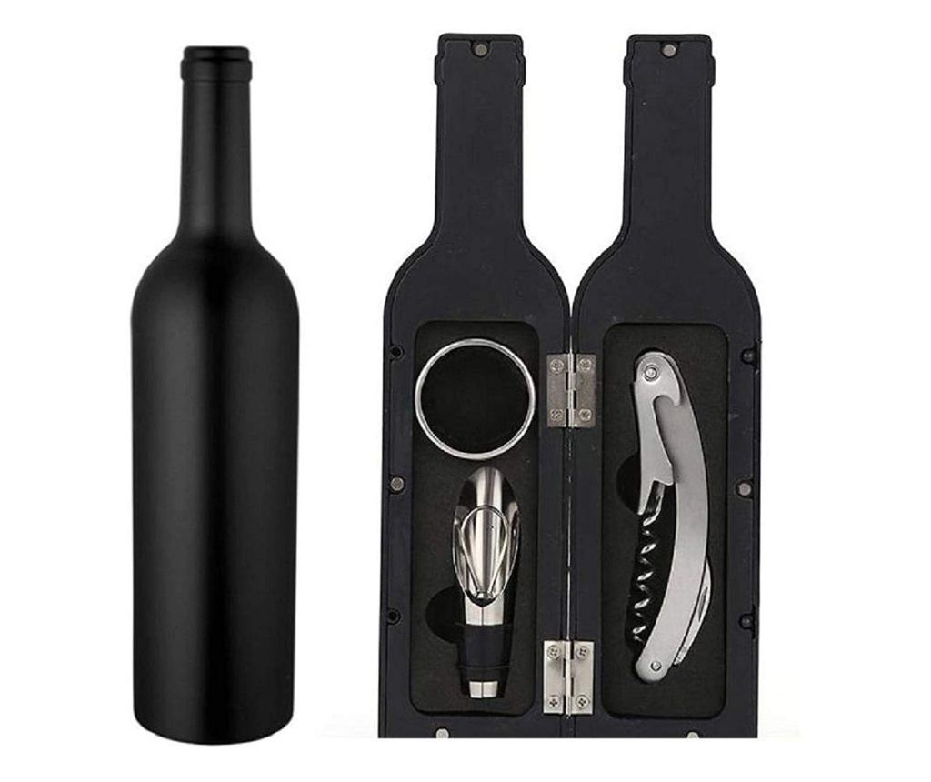 Set accesorii pentru vin Mini WineToolsBottle, 3 accesorii incluse,in forma sticla de vin,material fin, placut la atingere,prind - 6