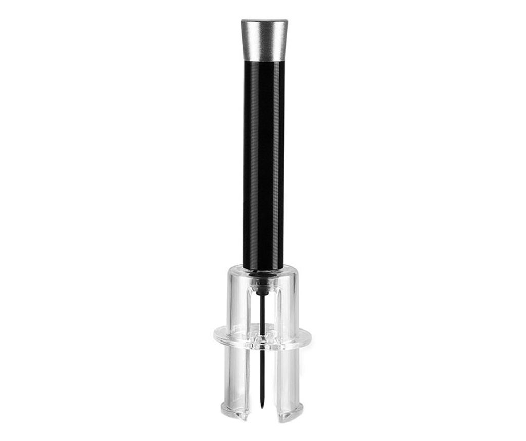 Desfacator de vin cu presiune de aer AirWineOpener, usor de utilizat, eficient, 20 cm, negru, Doty - 4
