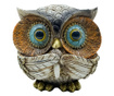 Set 4 statuete The Owl Band, design trupa muzicala, forma bufnite, din rasina, crem, accente aurii, 10x10 cm, Doty