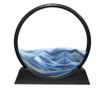 Obiect decorativ pentru birou BlueScene Sand, tip tablou cu nisip miscator, 3D, clepsidra, antistres, 17 cm, negru/albastru, Dot