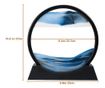 Obiect decorativ pentru birou BlueScene Sand, tip tablou cu nisip miscator, 3D, clepsidra, antistres, 17 cm, negru/albastru, Dot