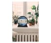 Obiect decorativ pentru birou BlueScene Sand, tip tablou cu nisip miscator, 3D, clepsidra, antistres, 17 cm, negru/albastru, Dot