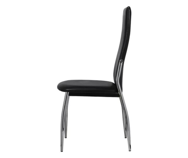 Kuhinjske stolice, 2 kom., crna, umjetna koža