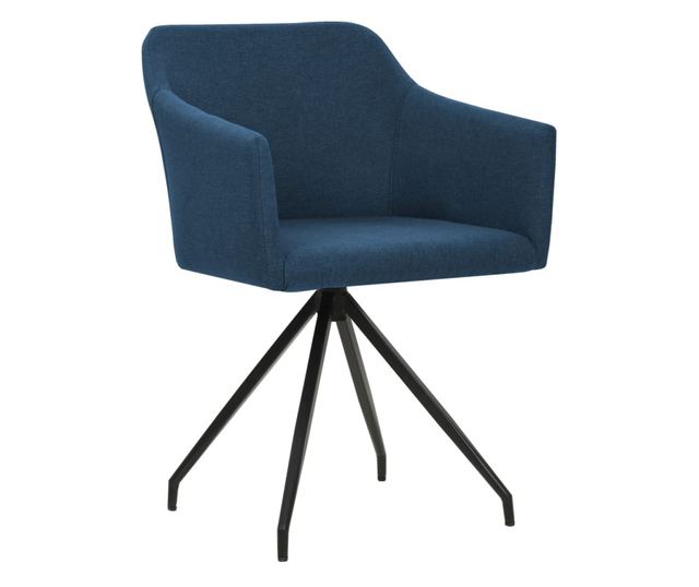 Zakretne kuhinjske stolice, 2 kom., plave, tekstil