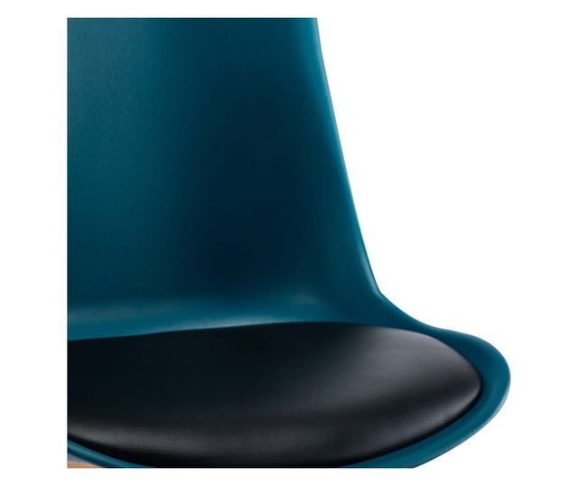 Stolice za blagovaonicu, 2 kom., tirkizna i crna, umjetna koža