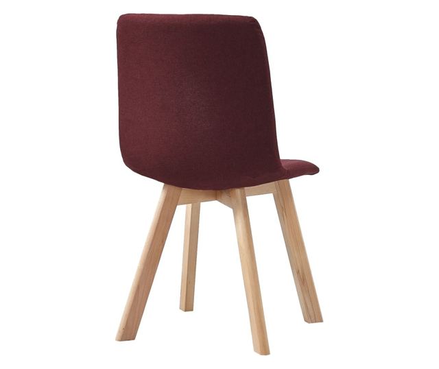 Stolice za kuhinju, 4 kom., vinsko crvena, tekstilni materijal