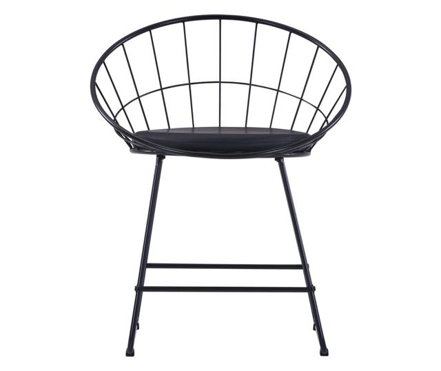 Kuhinjske stolice, sjedalo od ekološke kože, 4 kom, crne, čelik