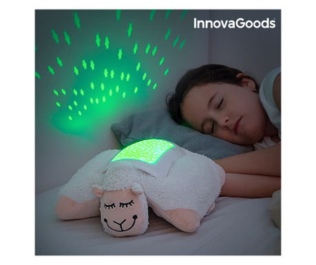 InnovaGoods Овца плюшена играчка с LED прожектор