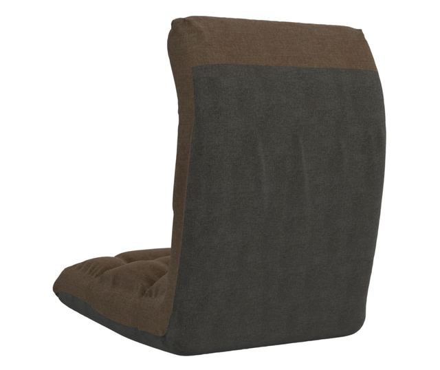 Sklopiva podna stolica, smeđa, tekstilni materijal