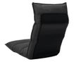 Sklopiva podna stolica, crna, tekstilni materijal