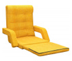 Сгъваем подов стол с функция легло, горчица жълта, текстил