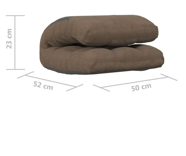 Sklopiva podna stolica, siva taupe, tekstilni materijal