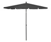 Umbrelă de grădină cu stâlp, antracit, 210x140 cm