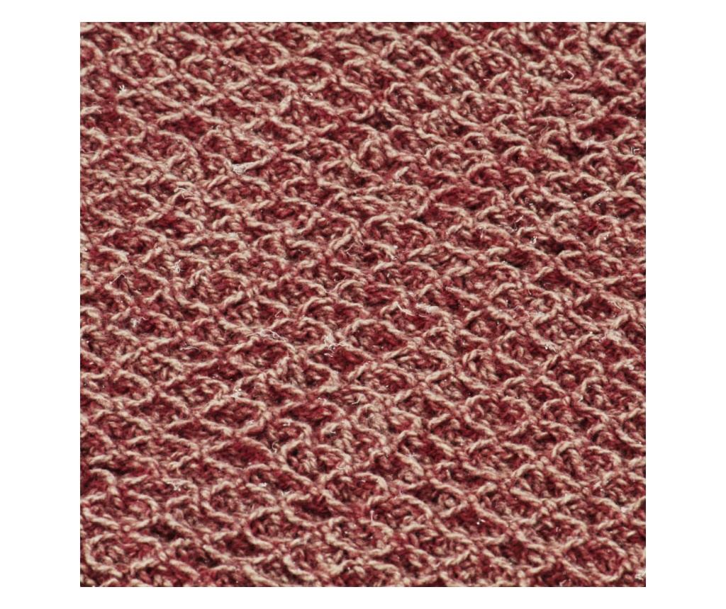 Koc dekoracyjny, wiśniowy, 220 x 250 cm, bawełna - 5