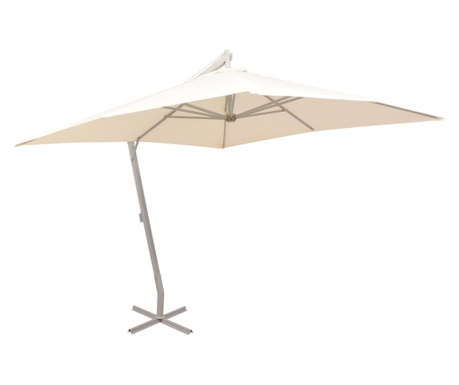 Висящ чадър за слънце, 300x300 см, алуминиев прът, пясъчен