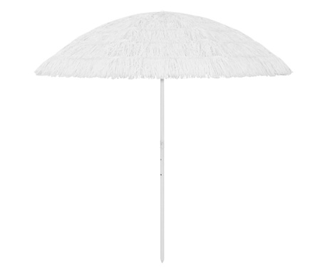 Umbrelă de plajă, alb, 300 cm