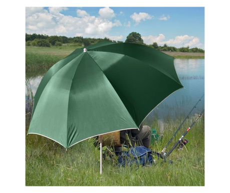 HI Umbrela de pescuit, verde, UV30, 200 cm