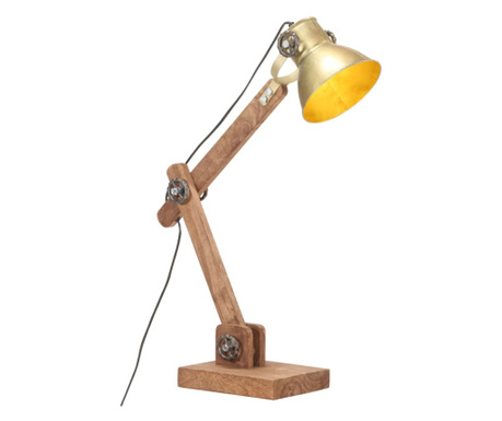 Lampă de birou industrială, alamă, 58x18x90 cm, E27, rotund