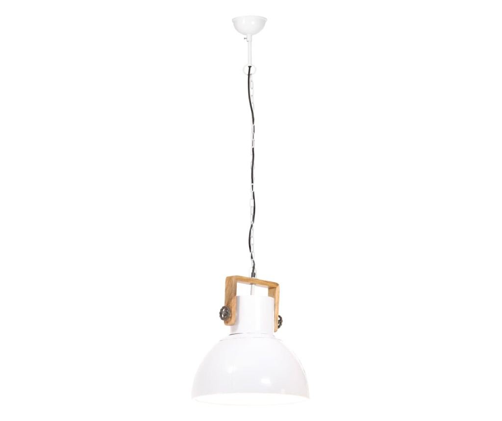 Индустриална висяща лампа, 25 W, бяла, 40 см, E27, кръгла - 6