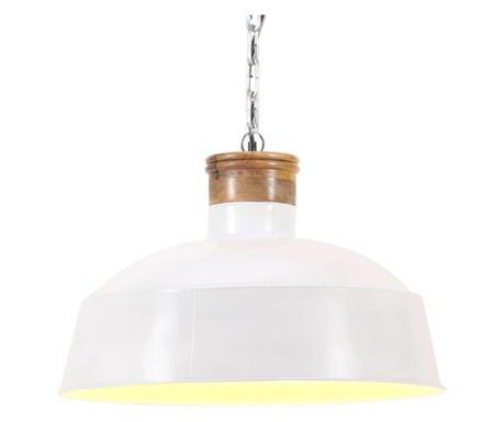 Lampă suspendată industrială, alb, 58 cm, E27