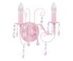 Lampă de perete cu mărgele, roz, 2 becuri x E14