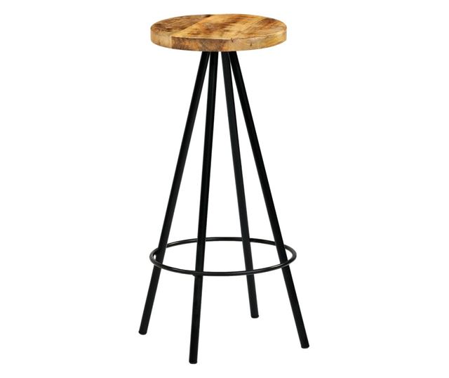 Scaune de bar, 2 buc., lemn masiv de mango