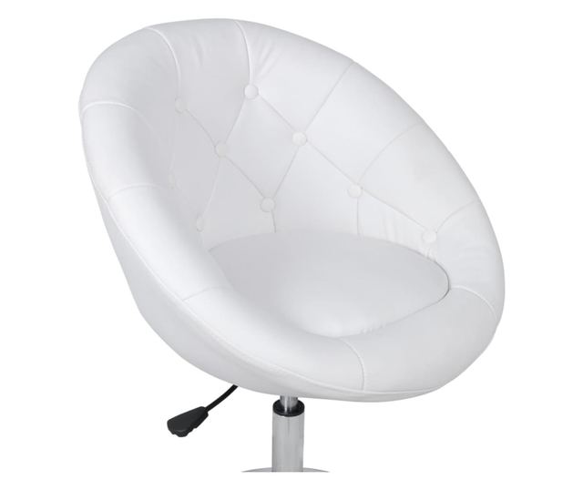 Barski stoli, 2 kosa, beli, umetno usnje