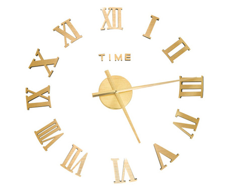 3D nástěnné hodiny moderní design zlaté 100 cm XXL