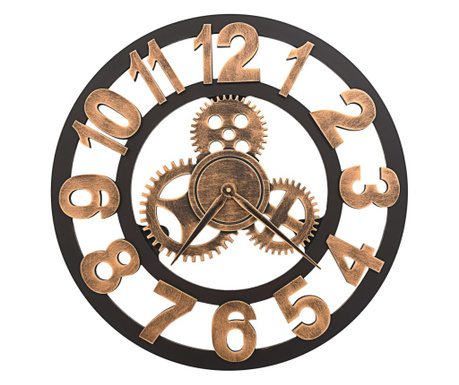 Zidni sat metalni 58 cm zlatno-crni