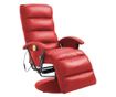 Naslonjač za masažu s nagibom za TV, crveni, umjetna koža