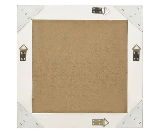 Oglindă de perete în stil baroc, alb, 50 x 50 cm