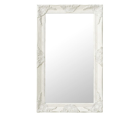 fehér barokk stílusú fali tükör 50 x 80 cm