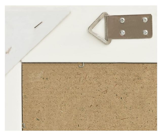 Oglindă de perete în stil baroc, alb, 50 x 60 cm