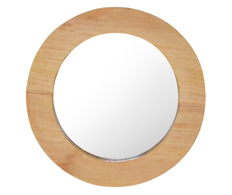 Стенно огледало, 40 см, тик, кръгло