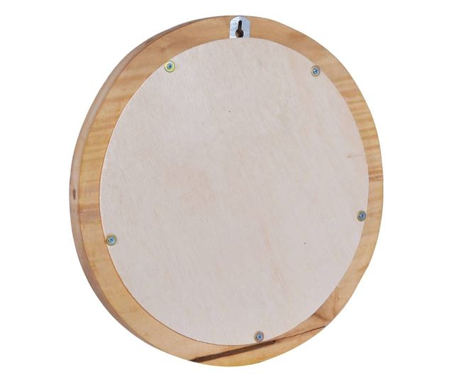 Zidno ogledalo od tikovine 40 cm okruglo