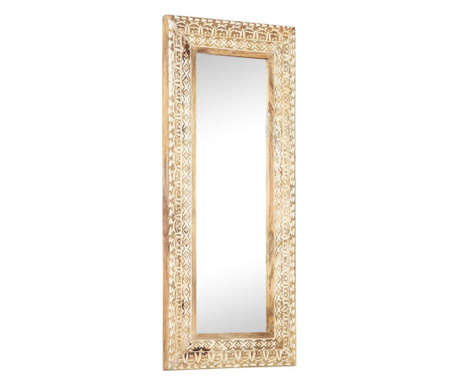 Ručně vyřezávané zrcadlo 110 x 50 x 2,6 cm masivní mangovník