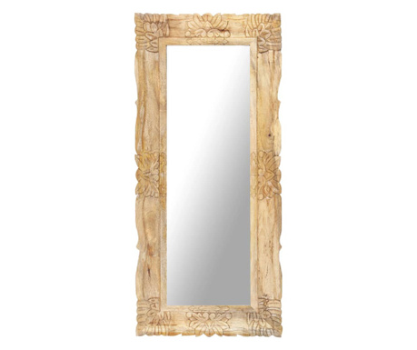 Zrcadlo 110 x 50 cm masivní mangovníkové dřevo