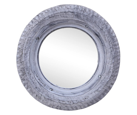 Oglindă, alb, 50 cm, anvelopă de cauciuc reciclat
