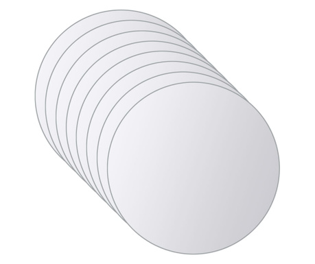 16 kosov zrcalnih ploščic okrogle oblike steklo