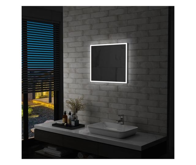 Kupaonsko LED zidno ogledalo 60 x 50 cm