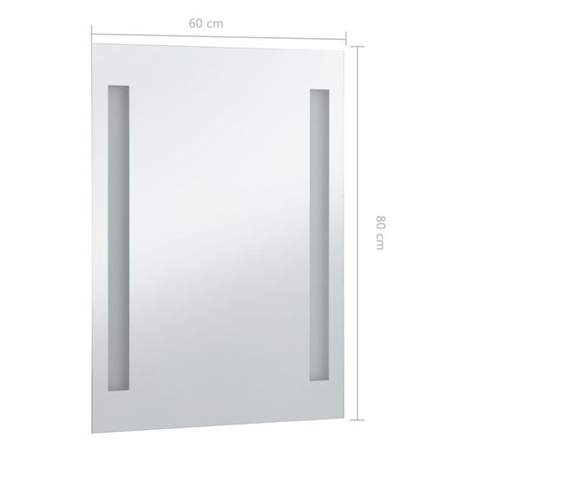 Kupaonsko LED zidno ogledalo 60 x 80 cm