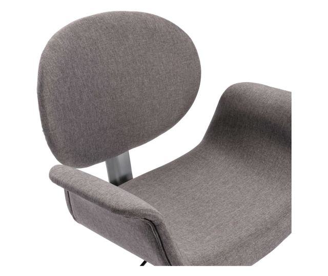 Vrtljiv jedilni stol, siv, blago