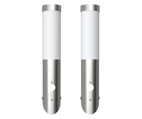Стенни лампи със сензор за движение, 6 х 36 см – 2 броя