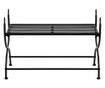Klupa u starinskom stilu metalna 83 x 42 x 55 cm crna