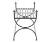 Klupa u starinskom stilu metalna 83 x 42 x 55 cm crna
