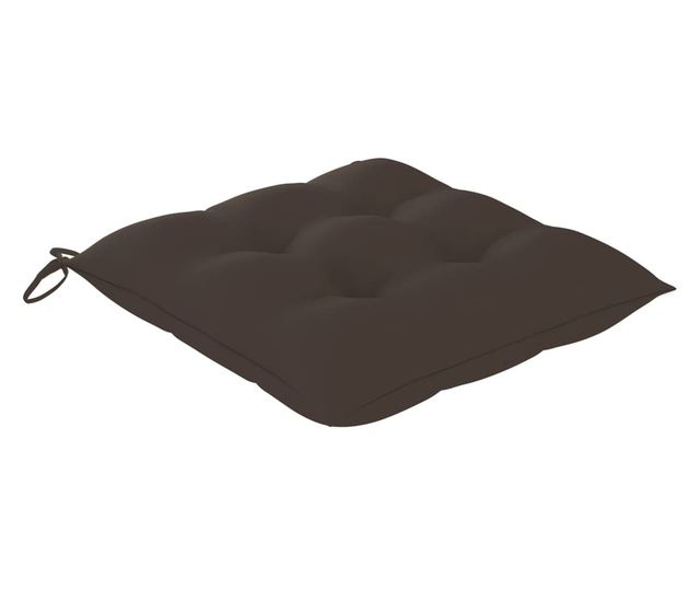 Scaune de grădină cu perne gri taupe, 8 buc., lemn masiv de tec