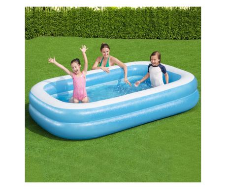 Bestway Bazen na napuhavanje, Plavo/Bijelo, 262x175x51 cm Pravokutni